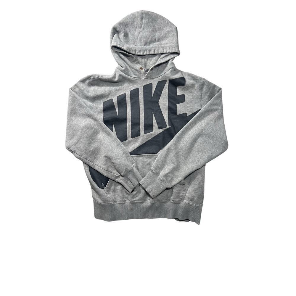 Vintage Y2K 2000s Nike Big Swoosh Spellout Hoodie Sweatshirt Size XXL RARE